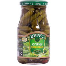 Огірки ПІКУЛІ с/б Верес 500г + упаковка Огірки ПІКУЛІ с/б Верес 500г + упаковка