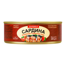 Сардина Даринка Т/С 240г + упаковка Сардина Даринка Т/С 240г + упаковка