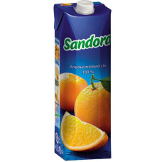 Сік Апельсин Sandora 1л  + пляшка