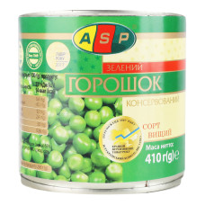 Горошок зел. АСП  з/б 400г + упаковка