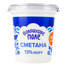 Сметана 15% стакан Волошкове Поле 300г Сметана 15% стакан Волошкове Поле 300г